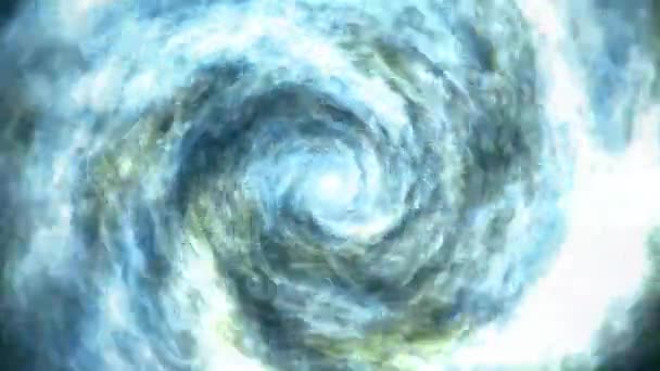 雷暴飓风螺旋形涡旋至顶部视野中心 3D渲染 — 图库视频影像