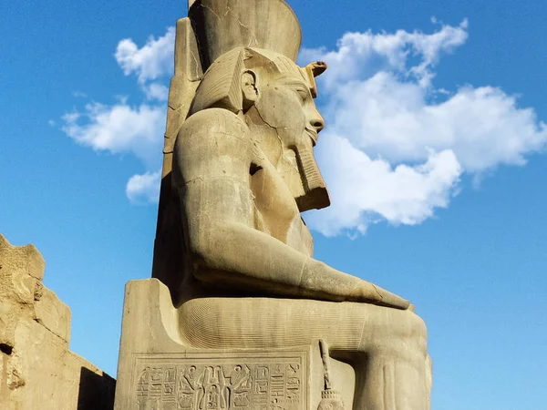 Luxor Egitto Luglio 2019 Statue Del Tempio Ramses Lusso Statue — Foto Stock