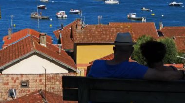 L 'Herbe, Gironde, Yeni Aquitaine, Fransa. L 'Herbe, Arcahon Körfezi' nde geleneksel bir istiridye köyüdür.