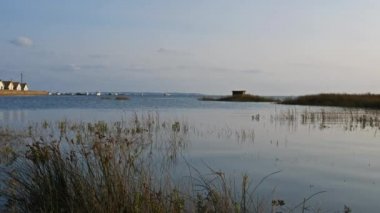 Ares, Gironde, Yeni Aquitaine, Fransa. Arcachon körfezindeki balıkçı evleri..