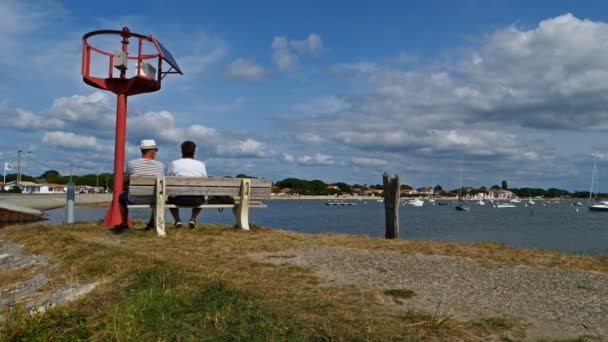 Andernos Gironde Arcachon Körfezi Fransa Andernos Taki Liman Girişi — Stok video