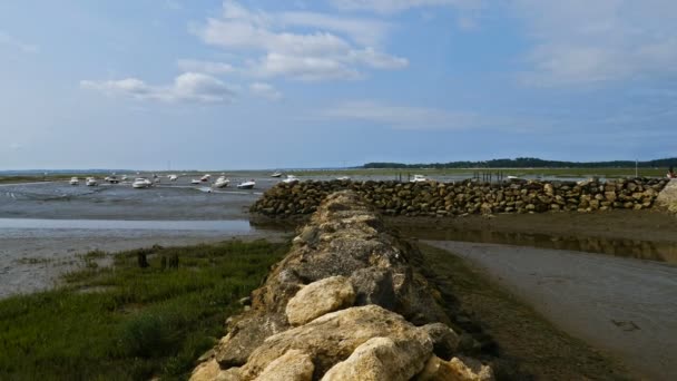 Ares Gironde Nouvelle Aquitaine France Fisherman Houses Arcachon Bay — Stock Video