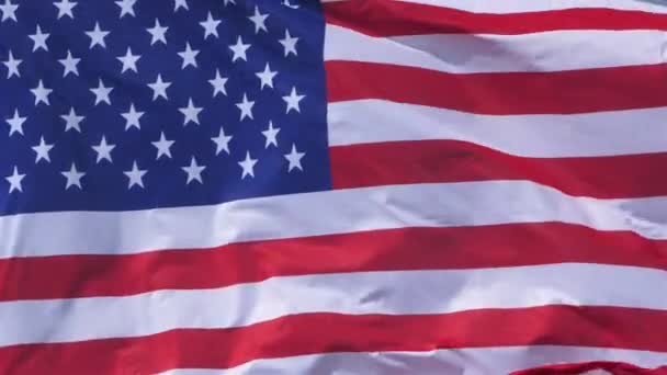 Die Nationalflagge Der Usa Weht Wind — Stockvideo