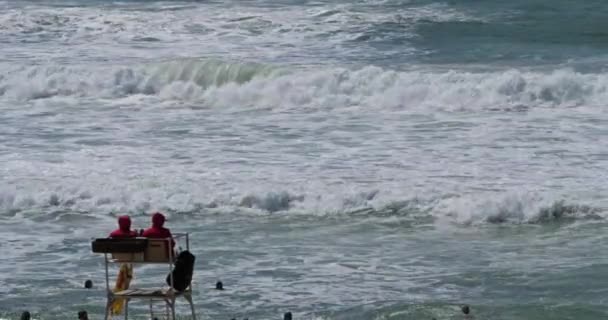 Stranden Lacoste Nouvelle Aquitaine Frankrike — Stockvideo