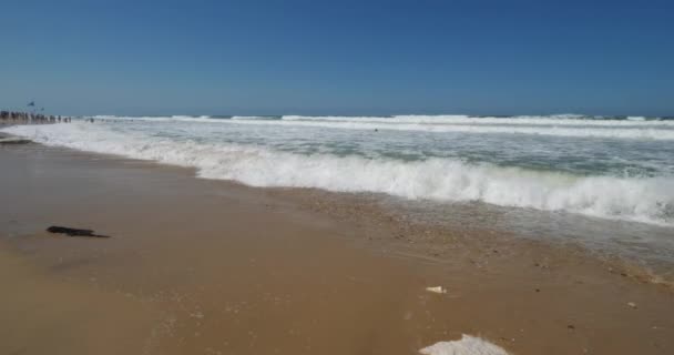 Lacanau Nouvelle Aquitaine França Praia Arenosa — Vídeo de Stock