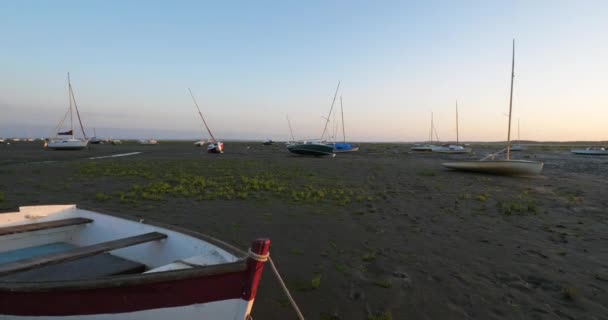 Ares Gironde Yeni Aquitaine Fransa Körfezde Gelgit — Stok video
