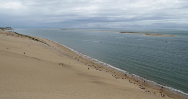 Dune Pilat Gironde Nouvelle Aquitaine France Banc Arguin Devant Dune — Video