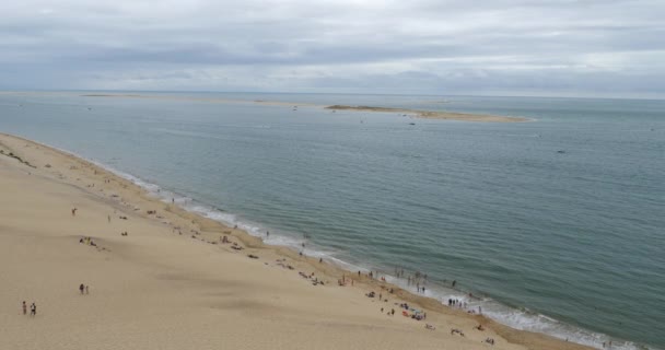Dune Pilat Gironde Nouvelle Aquitaine Frankreich Die Banc Arguin Vor — Stockvideo