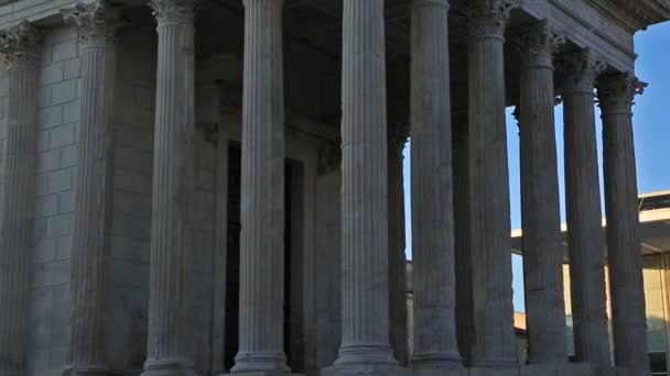 Nme Gard Occitanie France Temple Romain Est Daté Environ Arrière — Video