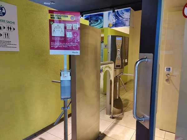 Каппель Солотурн Швейцария Мая 2020 Года Вход Туалет Зоне Обслуживания — стоковое фото