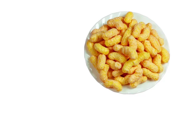 Sweet Corn Sticks Plate Isolated — Stock Photo, Image