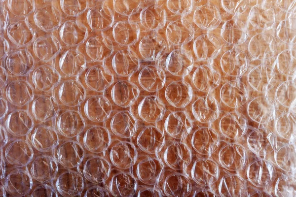 Textura Saco Plástico Branco Macro Uma Superfície Madeira — Fotografia de Stock
