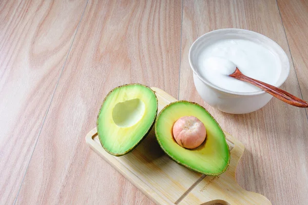 Yoghurt Avocado Gezond Ontbijt — Stockfoto