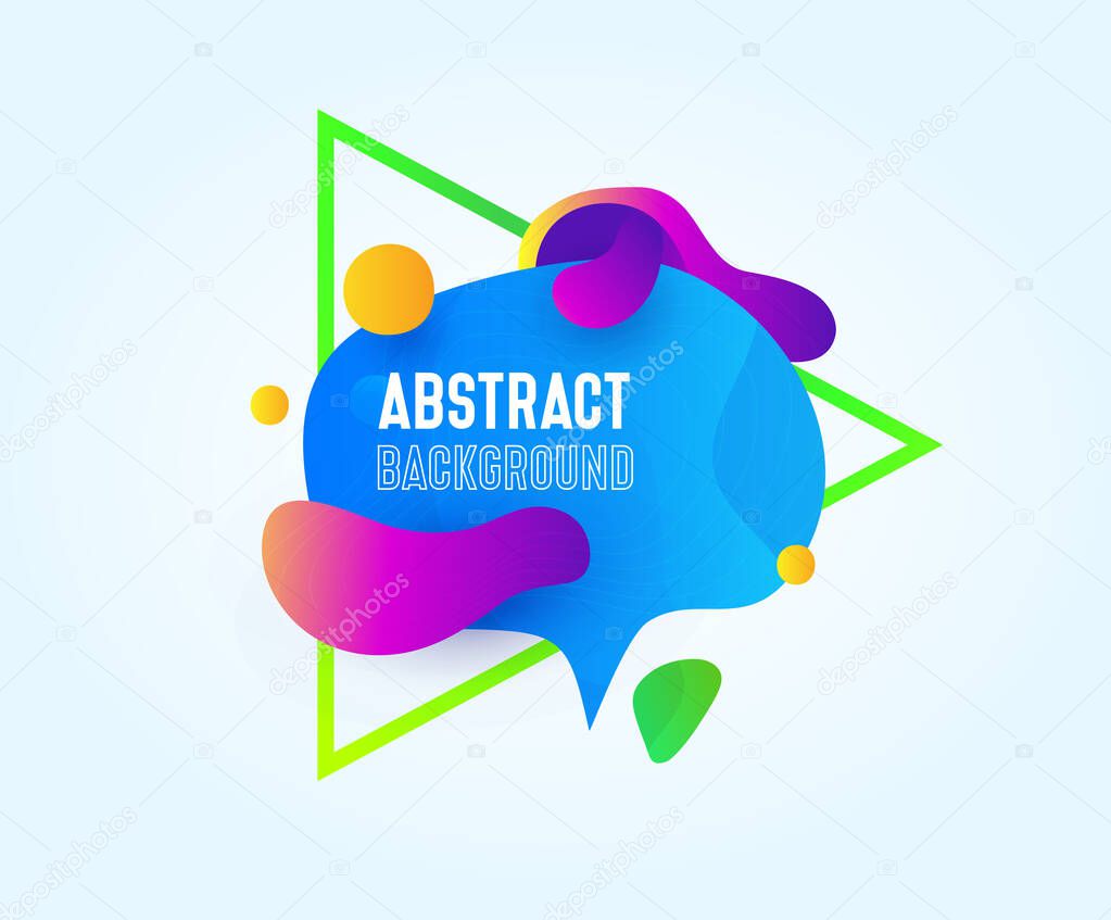 Modern colorful background composition. Graphic design frame for your text. Abstract graphics for sales and promotions. Colorful gradient liquid vector illustration. Good use for advertising posts.