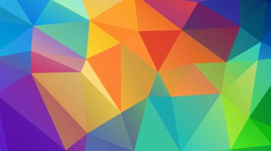 Çokgen geometrik arkaplan. Düşük polimerli üçgenler mozaik. Soyut kristaller arka plan. Web, sunumlar ve baskılar için vektör şablon üçgeni deseni.