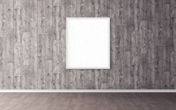 White Blank Poster White Frame Wall Empty Mock You Design — Stock Photo, Image