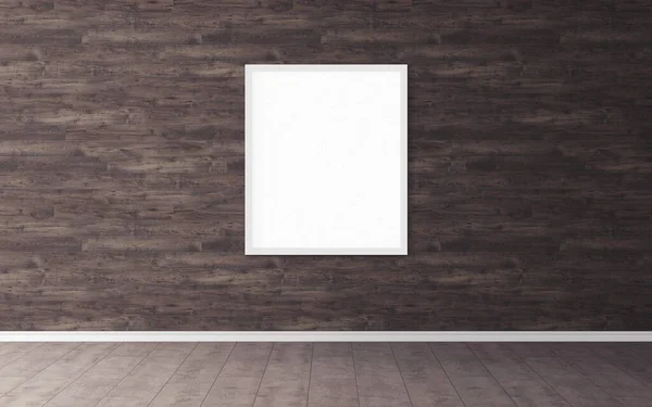 White Blank Poster White Frame Wall Empty Mock You Design — Stock Photo, Image