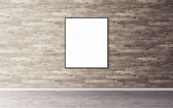 White Blank Poster Slim Frame Wall Empty Mock You Design — Stock Photo, Image