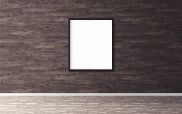 White Blank Poster Frame Wall Empty Mockup You Design Preview — Stock Photo, Image