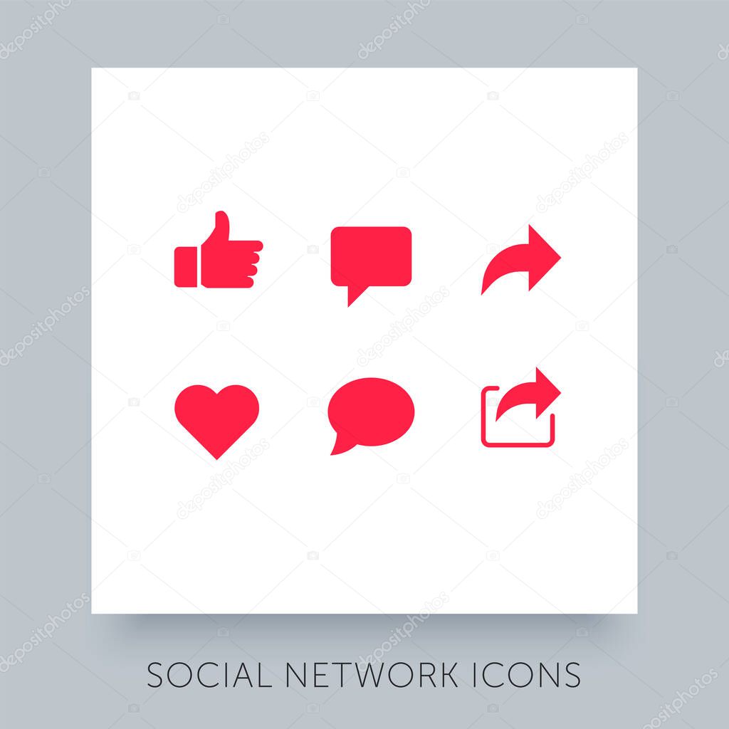blankSocial network app icon. UX UI design tooltip element. Instagram notification vector icon. Symbol for web site and mobile application.