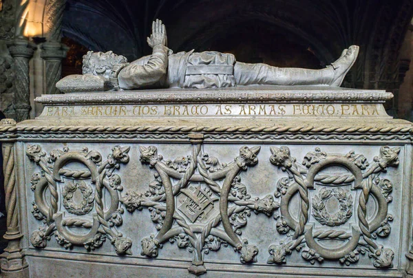 2601R Монастырь Святого Иеронима Лиссабоне Португалия Содержит Гробницу Исследователя Васко — стоковое фото
