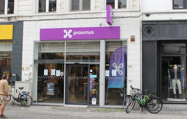 Aalst Belgium July 2020 Exterior View Proximus Moblie Phone Shop — Stock Photo, Image