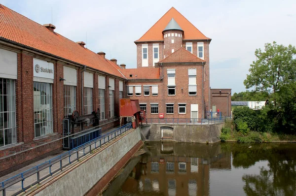 Dorverden Allemagne Juillet 2020 Centrale Hydroélectrique Statkraft Sur Rivière Weser — Photo