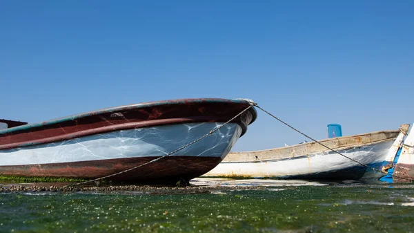 Foto Van Kust Vissersboten Achtergrond Foto — Stockfoto