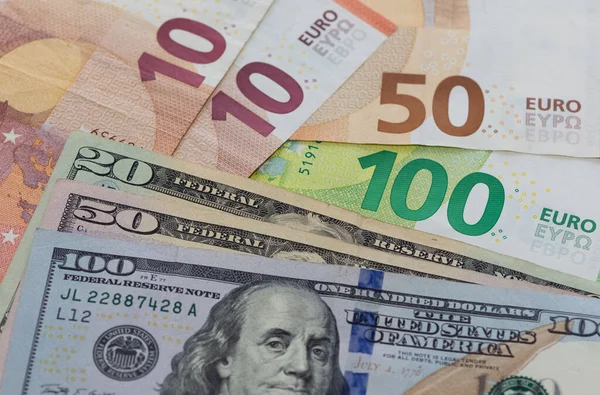 Septiembre 2020 Izmir Turquía Billetes Dólares Euros Fotos Editoriales — Foto de Stock