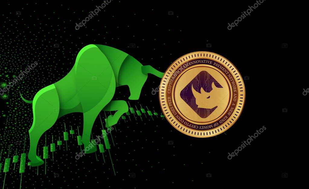 Binaryx-bnx coin logo images on digital background. 3d illustrations.