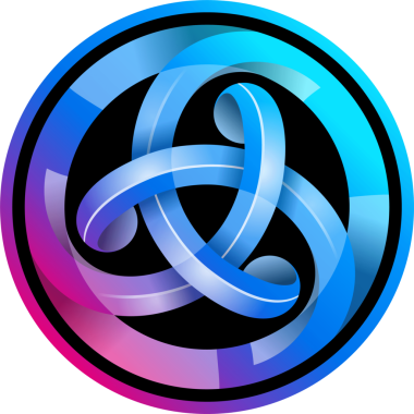 Soyut arkaplanda astar-astar kripto para birimi logosu çizimleri. 3d illüstrasyon.