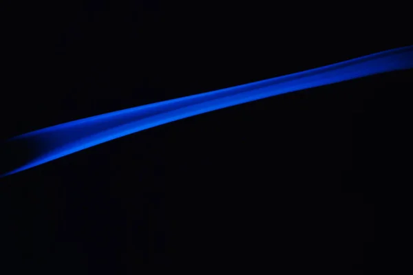 Azul Fumaça Incenso Vara Fundo Preto — Fotografia de Stock