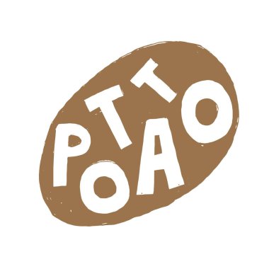 Amblem, Logo, İmza veya Rozet İçin Taze Patates Sebzesi. 