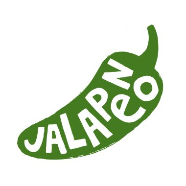 Amblem, Logo, İmza veya Rozet İçin Taze Jalapeno Sebzesi. 