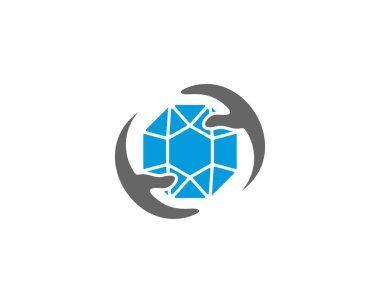 Elmas bakım logosu tasarım vektör şablonu, Yaratıcı Elmas logosu kavramı