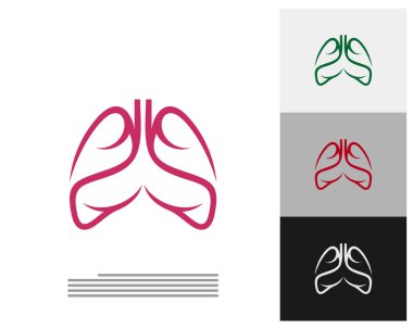 Ciğerler Logo Şablonu Tasarım Vektörü, Amblem, Tasarım Konsepti, Yaratıcı Sembol, Simge Simgesi, Simge