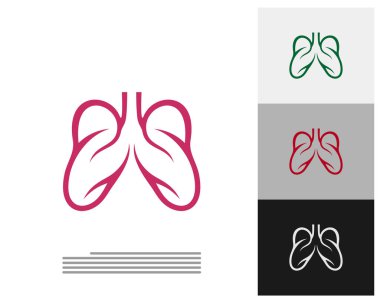 Ciğerler Logo Şablonu Tasarım Vektörü, Amblem, Tasarım Konsepti, Yaratıcı Sembol, Simge Simgesi, Simge
