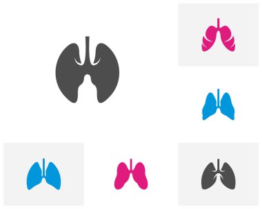 Ciğerler Logo Şablon Tasarım Vektörü, Amblem, Tasarım Konsepti, Yaratıcı Sembol, Simge Simgesi, Simge