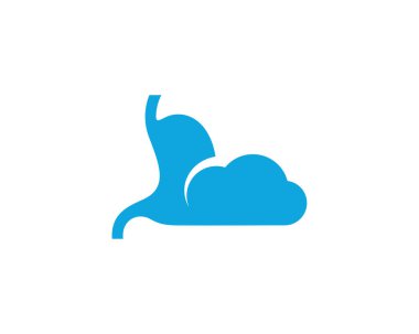 Bulut Mide logosu vektör şablonu, yaratıcı mide logosu tasarım kavramları