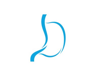 Mide logosu vektör şablonu, yaratıcı mide logosu tasarım kavramları