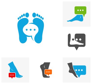 Danışma Foot logo vektör şablonu, Ayak Logosu Yaratıcısı tasarım kavramları