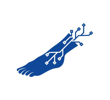 Tech Foot logo vektör şablonu, Ayak Logosu Yaratıcı tasarım kavramları