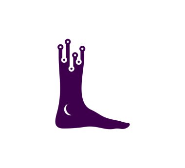 Tech Foot logo vektör şablonu, Ayak Logosu Yaratıcı tasarım kavramları