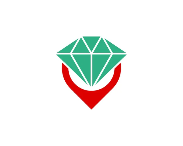 Diamond Point Logo Design Vector Template Creative Diamond Logo Concept — Stock Vector