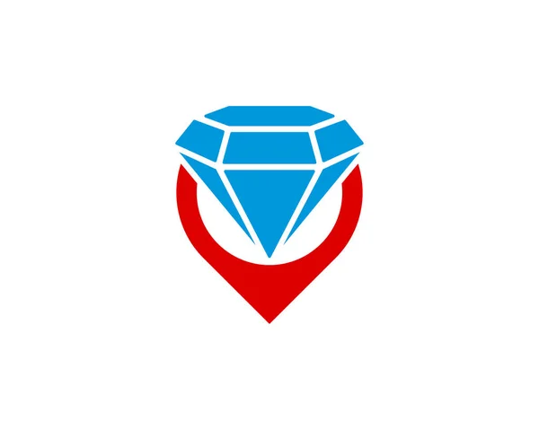 Векторный Шаблон Логотипа Diamond Point Концепция Логотипа Creative Diamond — стоковый вектор