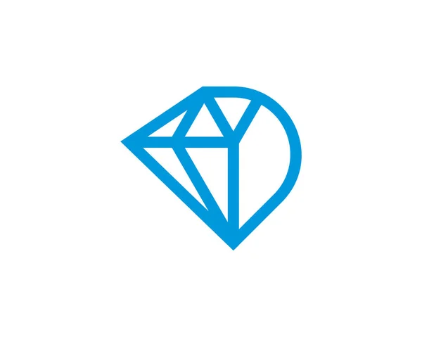 Diamond Point Logo Design Vektorvorlage Creative Diamond Logo Konzept — Stockvektor