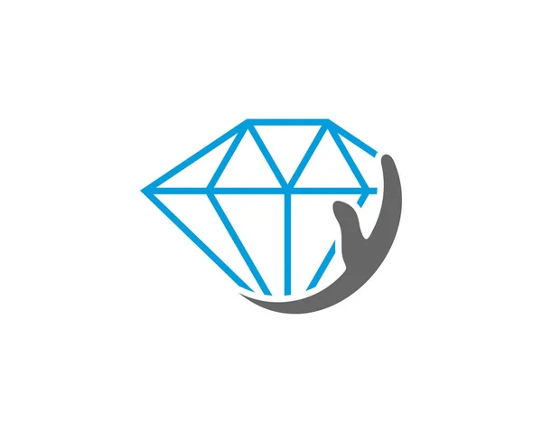 Diamond Care Logo Design Vektorschablone Creative Diamond Logo Konzept — Stockvektor