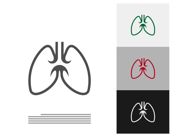 肺のロゴテンプレートデザインベクトル エンブレム デザインコンセプト クリエイティブシンボル アイコン — ストックベクタ
