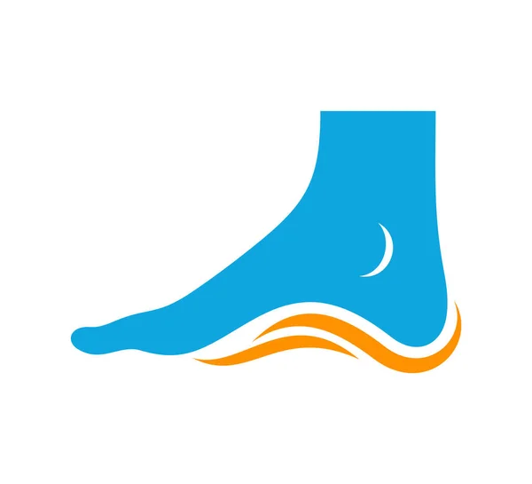 足のロゴベクトルテンプレート 足のロゴデザインコンセプトの創造 — ストックベクタ