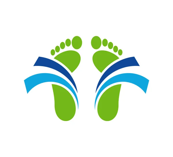 Векторный Шаблон Логотипа Концепция Дизайна Логотипа Creative Foot — стоковый вектор